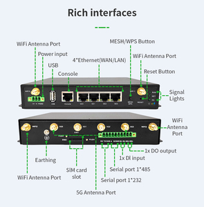 Dual Sim Wifi ax3000 không dây di động công nghiệp 5G Router IOT m2m RS232 RS485 cổng nối tiếp với di làm <span class=keywords><strong>APN</strong></span> VPN Gateway <span class=keywords><strong>Modem</strong></span> - Product Image 2