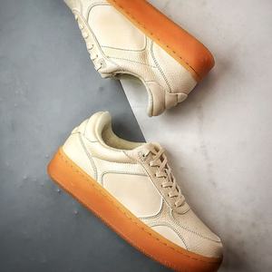 Chaussures de skate personnalisées avec logo, nouvelle conception de la marque ALSS - Chaussures de sport rétro luxueuses, dessus en cuir véritable, amorti, semelle épaisse - Product Image 5