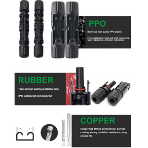 Connettori DC Impermeabili PPO 2.5mm 4mm 6mm per Cavi Fotovoltaici, Connettori MC 1000vdc per Pannelli Solari - Product Image 3