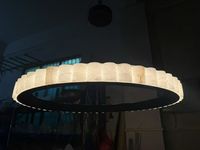 Lustre moderne de luxe en albâtre avec cadre en laiton, luminaire suspendu LED pour villa, hall d'hôtel, salon
