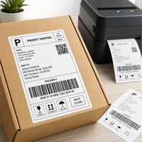 Vente directe d'usine, étiquettes d'expédition thermiques imperméables 4x6, autocollants pour bordereaux de livraison, étiquettes thermiques A6, adhésifs pour codes-barres, étiquettes logistiques