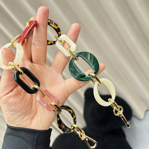 Accesorios de bolso DIY personalizados, cadena cruzada con correa de hombro ensamblada de acrílico metálico, Gargantilla antipérdida para teléfono de esquí, Correa con cuentas - Product Image 3