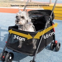 Poussette pour animaux de compagnie, chat, chien, bébé, extérieur, 8 roues, petite, légère, pliable