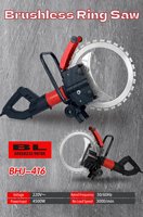 DAEN BHJ-416 Coupe-mur sans balais haute puissance 220V, scie à anneau électrique à haute efficacité, machine à couper le béton, moteur, coupe maximale