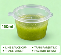 Gobelet jetable portable en PP pour trempage, usage industriel, récipient alimentaire pour sauces à emporter, emballage de sauce BBQ