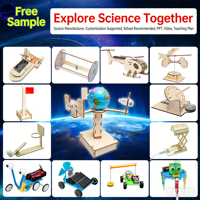 Kit de jouets en bois pour bébés, mini-artisanat scientifique et technologique, aide pédagogique pour expériences scientifiques, petit kit d'invention, bricolage fait main