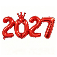 Ballons numériques en feuille métallique 2027 pour le réveillon du Nouvel An, Halloween, les remises de diplômes et les fêtes de la Fête des Mères