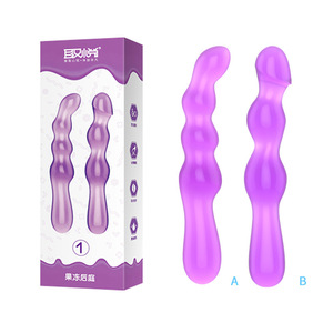 Purple Jelly bâton de perle anale TPR plug anal couple amusant plug anal masseur de perles - Product Image 6