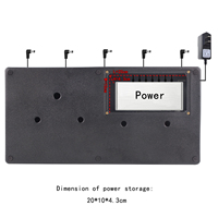 Pedalboard gitar Mini RPB-2BK dengan tas jinjing menampilkan bahan aluminium dan plastik