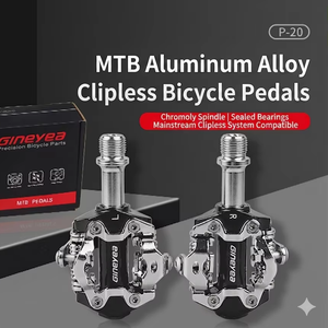 Pédales VTT sans clip Gineyea P20 en alliage d'aluminium avec roulements étanches, pédales de vélo de montagne, vélos de route BMX, légères et durables - Product Image 1