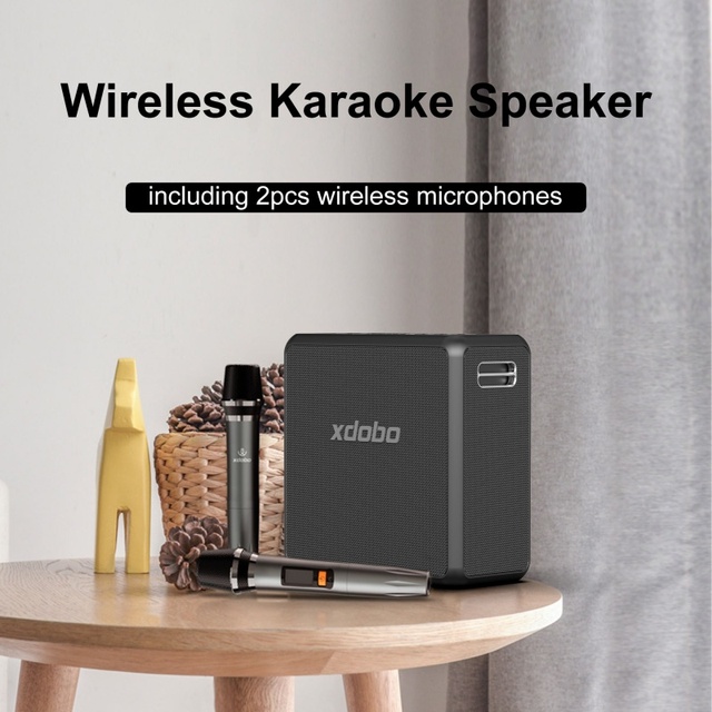 Hot King Max Wireless Karaoke Speaker with Memory Card Wireless Mic Support IPX5 Waterproof for Home Theatre & Outdoor Part