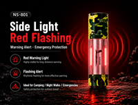 Lampe torche LED rechargeable USB Type-C étanche IP55 avec laser, construction en ABS et aluminium, lumière puissante pour le camping