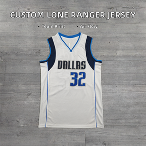 ผู้ชายสามารถปรับแต่งชุดบาสเก็ตบอลลายพิมพ์ดิจิทัลแบบใหม่ที่ระบายอากาศได้ดีสำหรับฤดูร้อน Lone Ranger - Product Image 2
