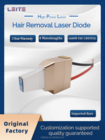 Module de diode laser 1600W 808nm avec 16 barres américaines et lentille FAC, guide de lumière en cristal LT HPL, lampe clignotante pour poignée de retrait