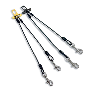 Correa para Perros 2 en 1 de Acero Inoxidable 304 - Cinturón de Seguridad para Mascotas con Hebilla de Bloqueo de Entrenamiento, para Pasear y Entrenar 1 a 2 Perros - Product Image 1