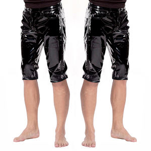 Shorts en PU pour hommes sous-vêtements sexy en cuir verni brillant shorts pour hommes bar discothèque scène spectacle <span class=keywords><strong>tenue</strong></span> pantalon en cuir - Product Image 1
