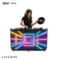 Layar LED Booth DJ, Meja LED Lengkung, Meja LED High Refresh untuk Pesta Pernikahan, Klub Malam, Acara & Pameran, Meja Resepsionis