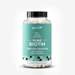 Capsules de biotine OEM&ODM pour femmes adultes 5 000 mcg 60 capsules avec folate et collagène Sans gluten et sans OGM - Product Image 1