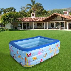 Piscine <span class=keywords><strong>gonflable</strong></span> géante en PVC écologique Sunshine avec fond à bulles souples pour enfants et familles, idéale pour l'extérieur et le jardin - Offre spéciale - Product Image 2
