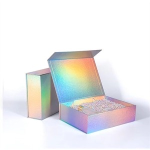 Custom Luxury Paperboard Self-Erecting with Closure Handle Ribbon 2mm Thickness Eco-Friendly Matte Finish <b>Magnetic</b> Gift <b>Box</b> - Product Image 5