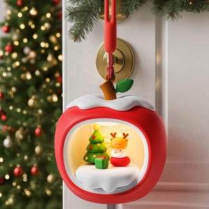 Creative Christmas Apple House Night Light USB <b>Charging</b> Warm Light Kids Bedroom Sleep <b>Lamp</b> Desktop Ornament Holiday Present - Product Image 5