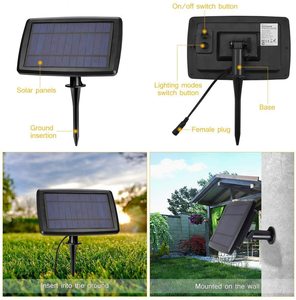 Guirnalda de <span class=keywords><strong>Luces</strong></span> <span class=keywords><strong>Solares</strong></span> <span class=keywords><strong>para</strong></span> Exteriores de Grado Comercial, Impermeable, de 10 m, con Bombillas LED S14, Iluminación Decorativa <span class=keywords><strong>para</strong></span> Jardín, Patio y Terraza - Product Image 2