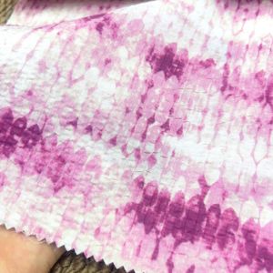 Tissu en coton tissé tie-dye effet froissé 80 g/m², résistant aux plis, pour robes bohèmes, tenues de festival, chemises pour filles et garçons - Product Image 6