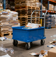 Chariots de manutention à rouleaux fabriqués en usine, divers matériaux, tailles personnalisées, capacités de charge robustes, utilisation pour le shopping, efficaces