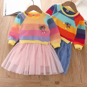 High popularity 2021 little girl fashion fall fancy clothes kids cute party dress