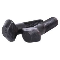 Vis à tête hexagonale de qualité industrielle, zinguée/oxidiée noire, en acier au carbone M16-M30, pour la fixation des bras de mélangeur et des revêtements anti-usure des cuves