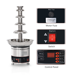 GZKITCHEN Machine à fontaine à <span class=keywords><strong>chocolat</strong></span> <span class=keywords><strong>électrique</strong></span> à 7 couches en acier inoxydable, <span class=keywords><strong>appareil</strong></span> de cuisson neuf pour moulin à farine - Product Image 5