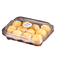 Boîte à emporter en plastique transparente de qualité alimentaire sans BPA, emballage personnalisé en PET, couvercle à fermeture sécurisée, boîtes en plastique pour noix, pour mousse