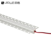 Profilé LED en aluminium sans cadre pour éclairage de plafond commercial encastré avec canal pour bande LED de 10 mm