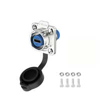 Conector Industrial Tipo-C Macho-Hembra Reforzado LP16 IP67 Anti-UV para Sistemas de Iluminación LED para Exteriores