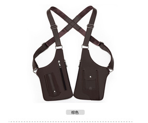 <span class=keywords><strong>Sac</strong></span> à <span class=keywords><strong>bandoulière</strong></span> rétro en PU tendance pour hommes et femmes, sacoche multifonctionnelle à fermeture éclair pour téléphone <span class=keywords><strong>portable</strong></span> - Product Image 6