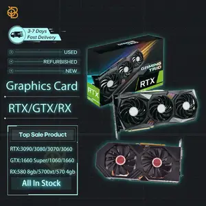 स्टॉक में इस्तेमाल किया नई मूल कार्ड GTX 1660 सुपर 6G 192bit Gddr6 ग्राफिक कार्ड RTX 3090 3080 3070 3060 RX 580 8GB 6600 6800