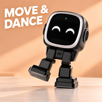 Robot intelligent dansant avec écran interactif tactile et mouvements bipèdes pour un divertissement ludique sur le bureau à la maison