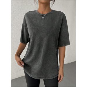 Camiseta Oversize de Algodón 100% con Estampado de Mariposa para Mujer FOXA, Estilo Vintage con Corte y Media Manga, Cuello Redondo, Ideal para Salir - Product Image 2