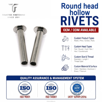 Rivets à tête ronde creuse TianFang à queue allongée pour assemblage OEM, faible MOQ, livraison rapide, kit de pièces OEM ODM