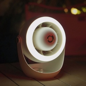 Wall Mounted Desktop Fan <b>Light</b>, <b>Mini</b> Portable <b>LED</b> Fan, Camping Turbine Fan, USB Charging, Multifunctional Creative Wall <b>Light</b> - Product Image 1