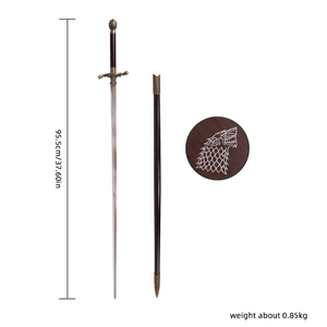 Hot Bán 98Cm 0.85Kg Trò Chơi của Thrones <span class=keywords><strong>Arya</strong></span> Stark Kim Thanh Kiếm Cho Cosplay Bộ Sưu Tập - Product Image 2
