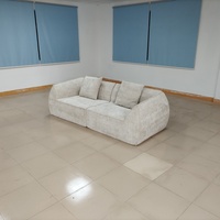 Precio al por mayor moderno moldeador de tela de 3 plazas sofá cama de esquina en forma de L comprimido para sala de estar y uso en hoteles