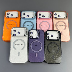 เคสโทรศัพท์แม่เหล็กพิมพ์ลายลูกค้าใสพร้อมที่ยึดกรอบกล้องกรอบคริสตัลแวววาวฝาครอบ<span class=keywords><strong>โทรศัพท์</strong></span>สำหรับ iPhone 17 PRO MAX - Product Image 2