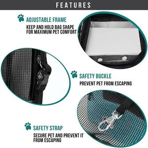BSCI Factory Easy Vet Visit Pet Carrier for Medium <b>Cats</b> and Small Dogs. Safe, Comfortable and Convenient. Airline Approved, <b>Top</b> - Product Image 6