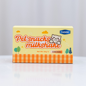 FAENBEI Boîte en aluminium <span class=keywords><strong>pour</strong></span> chat Mousse humide nourriture <span class=keywords><strong>pour</strong></span> animaux de compagnie Snack alimentaire OEM ODM OBM 50g * 7/boîte poulet <span class=keywords><strong>lait</strong></span> de chèvre - Product Image 2
