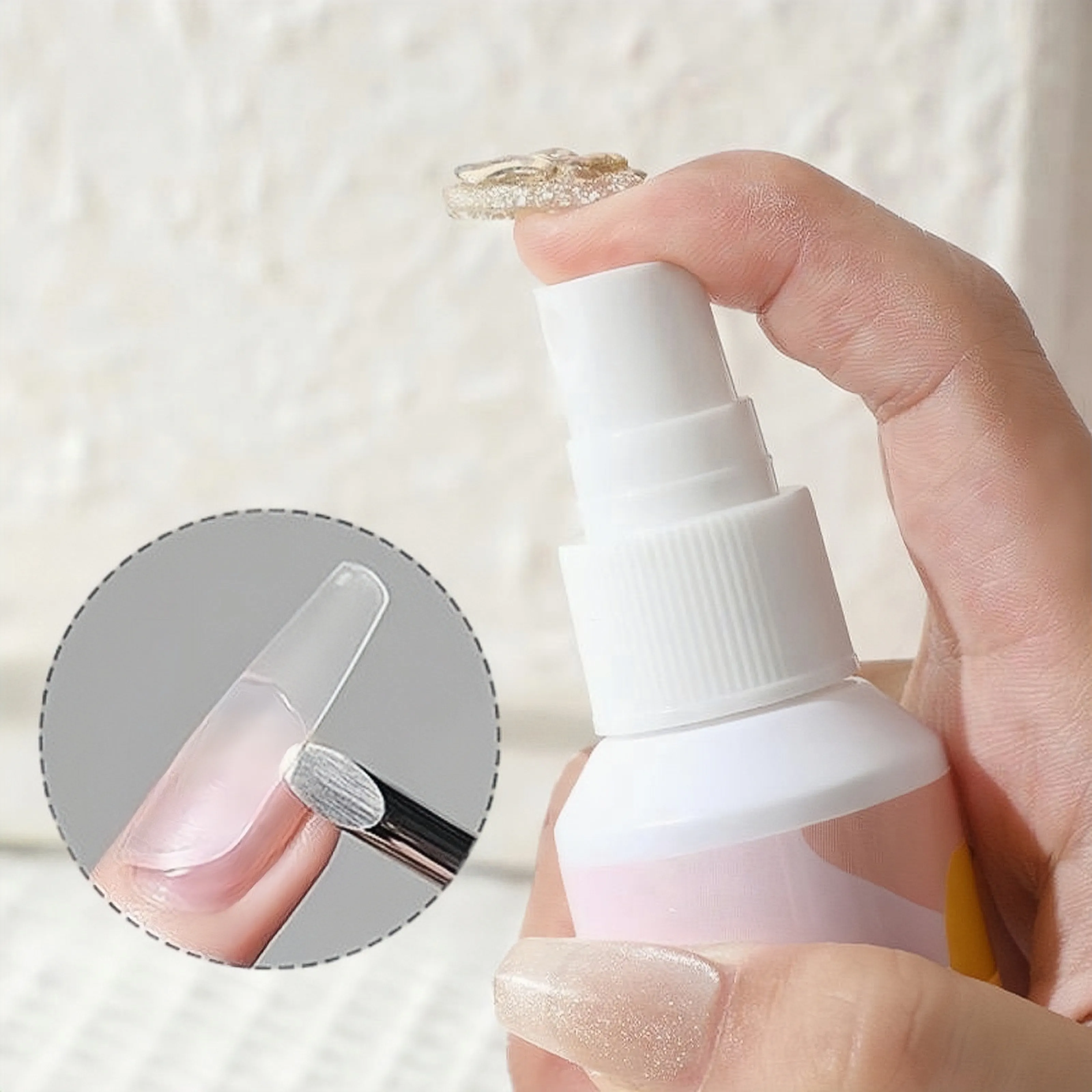 MyBeautyNails OEM Private Label Sprayer Liquid Remover Solid Gel Glue UV Nail Gel Press on Nail Acetone-free Remover Nails