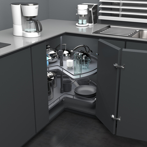 Modern Design 270 Degree Revolving Pull Out Wire Swivel Basket <b>Kitchen</b> <b>Storage</b> Corner Cabinet <b>Kitchen</b> Basket Revolving - Product Image 5