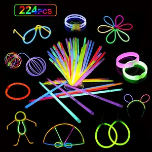 Wasserdicht fabrik großhandel mix farbe neon armband halskette brille licht stick groß 8 zoll glow stick party pack für kinder