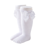 AQOKKA Chaussettes longues montantes pour bébé 3-5 ans, en tricot polyester, avec nœud, pour garçons et filles, épaisseur standard, détection par aiguille