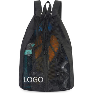 Lightweight Mesh Drawstring Swimming Beach Pool Backpack for Men Women Sports Gym Travel